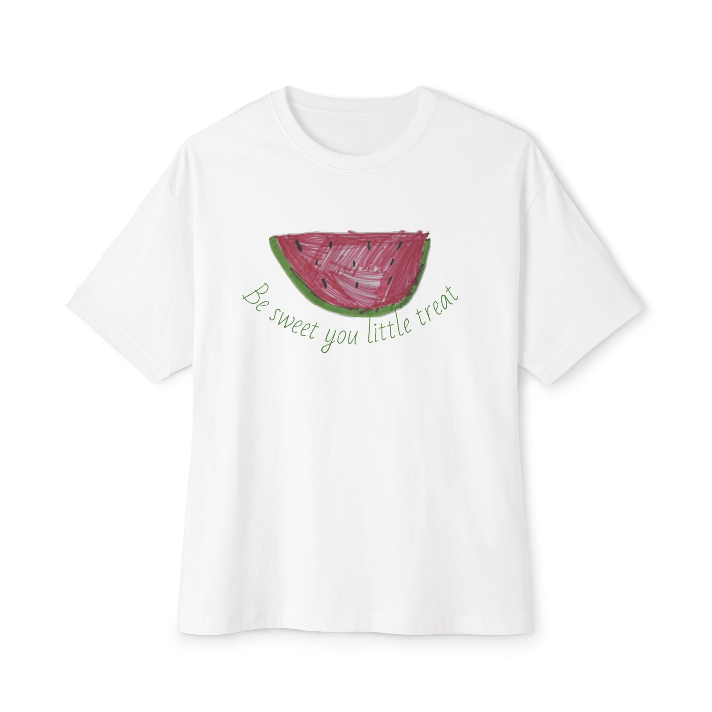 Watermelon Vibes Unisex Oversized Boxy Tee, Summer T-Shirt, Trendy Graphic Tee, Casual Outfit, Gift for Fruit Lovers